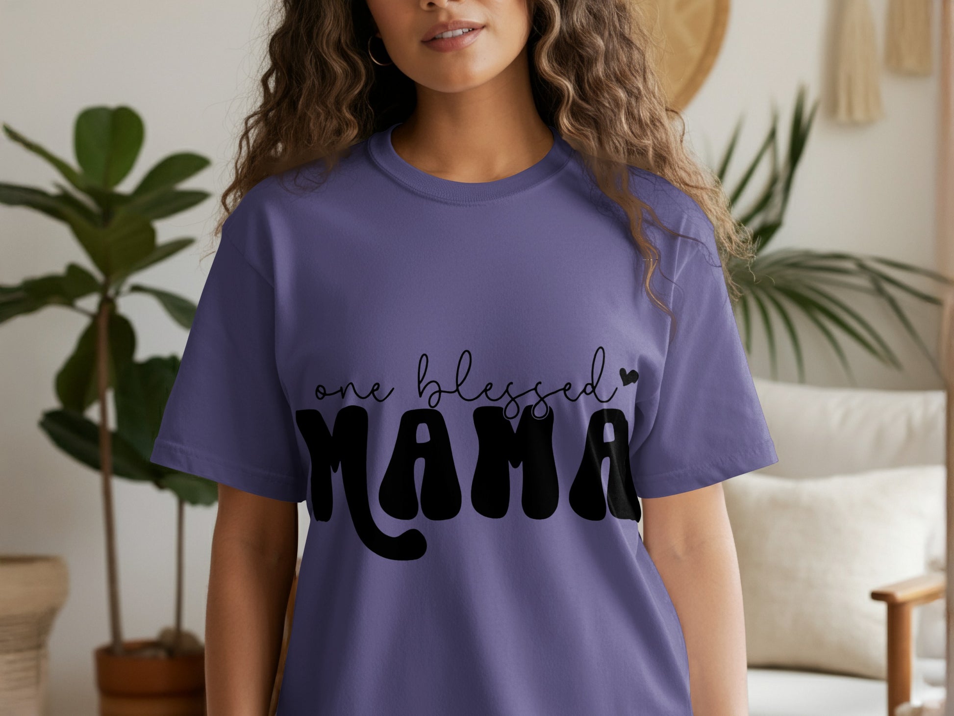 One Blessed Mama Graphic Tee for Moms