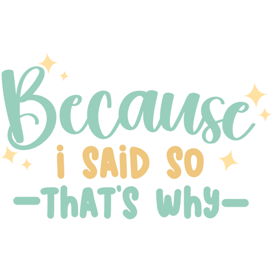 Because I Said So That's Why product
