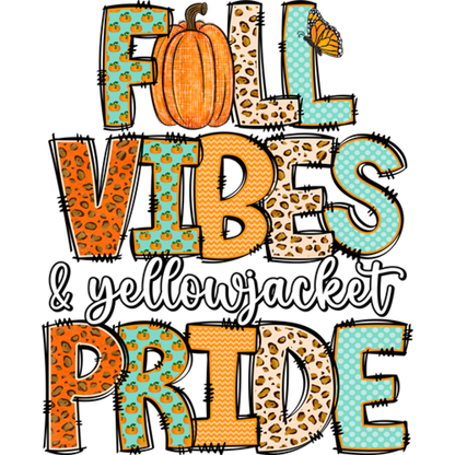 Fall Vibes Yellowjacket Pride Graphic Art Print