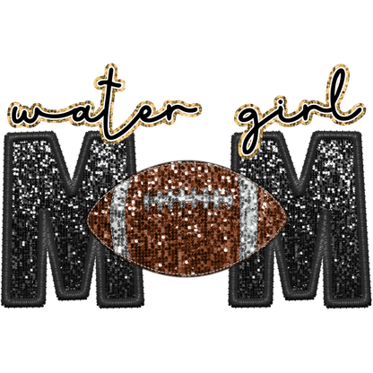 Sparkly Water Girl Mom Football Fan Apparel Item