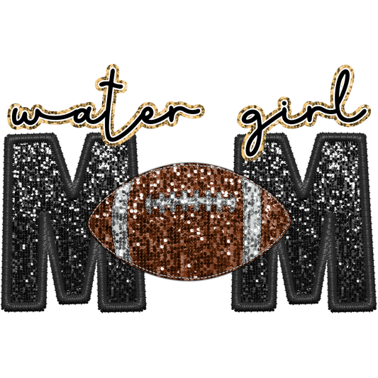 Sparkly Water Girl Mom Football Fan Apparel Item