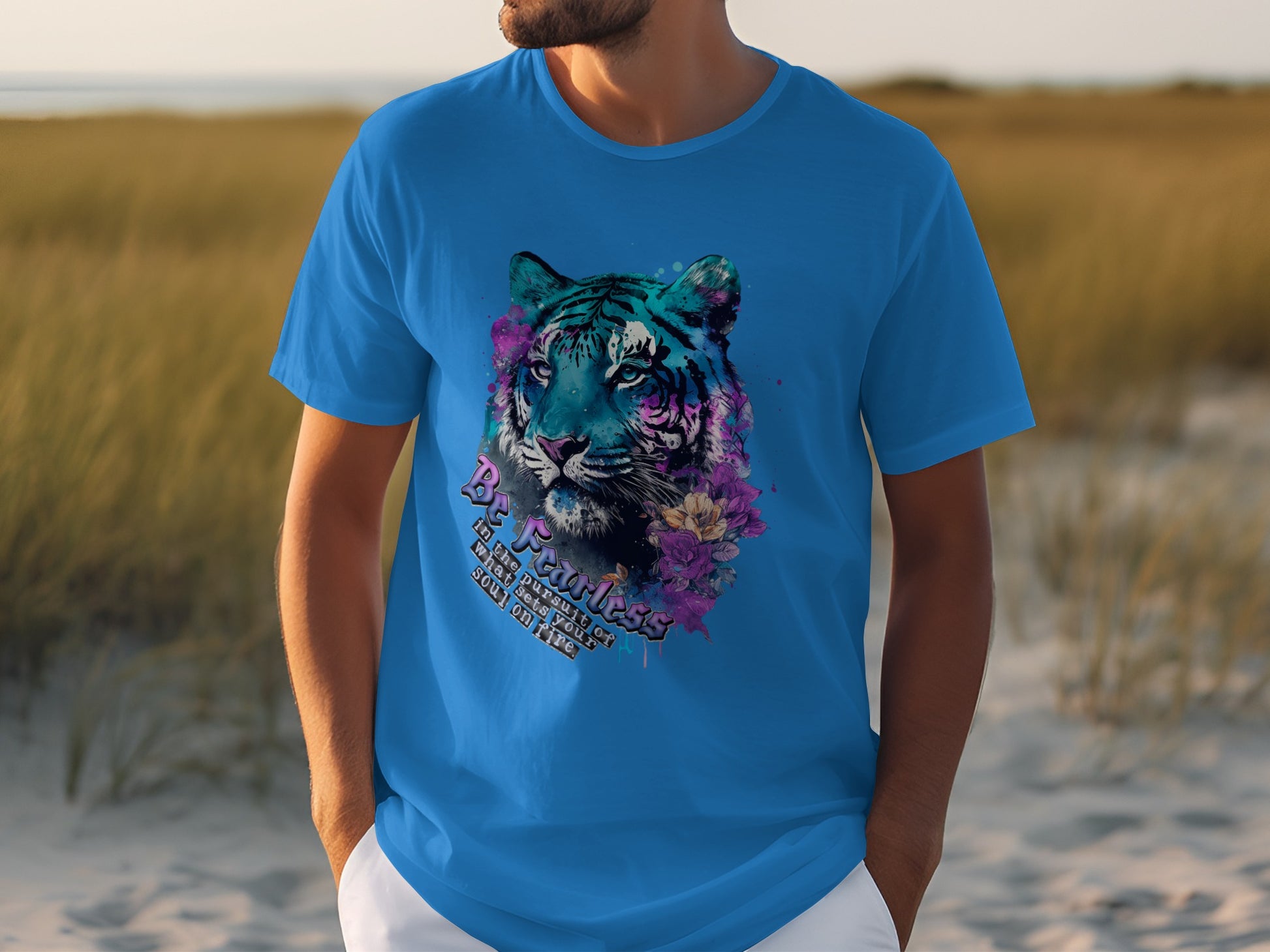 Be Fearless Tiger Graphic T-Shirt Training Shirt