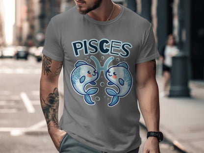 Unique Pisces Zodiac Illustration Men's Shirt