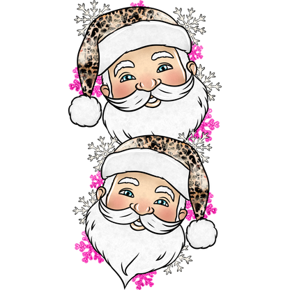 Festive Santa Claus Leopard Hat Christmas Art Design