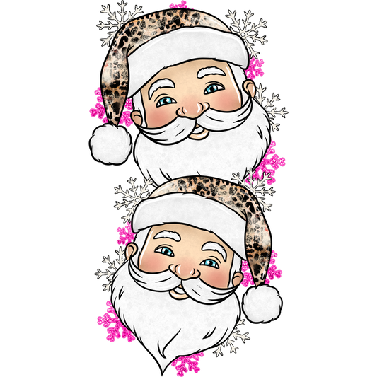 Festive Santa Claus Leopard Hat Christmas Art Design