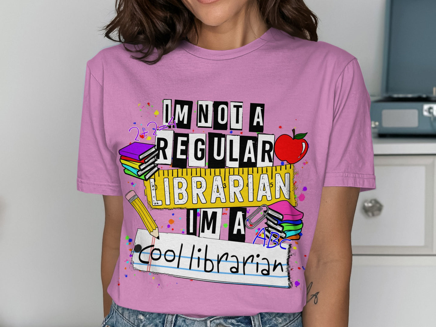 Funny Cool Librarian Graphic T-Shirt for Book Lovers