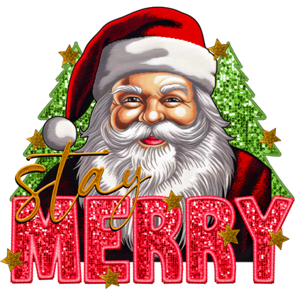 Festive Santa Stay Merry Christmas Decoration