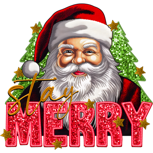 Festive Santa Stay Merry Christmas Decoration