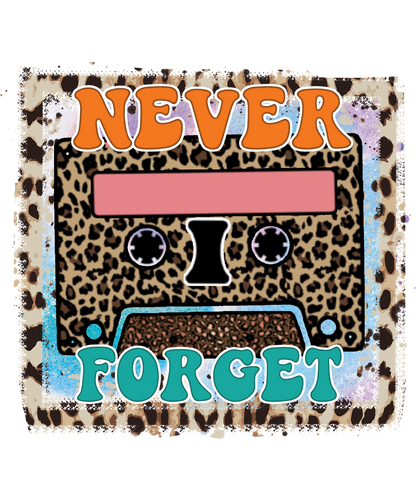 Never Forget Cassette Tape Leopard Design Product
