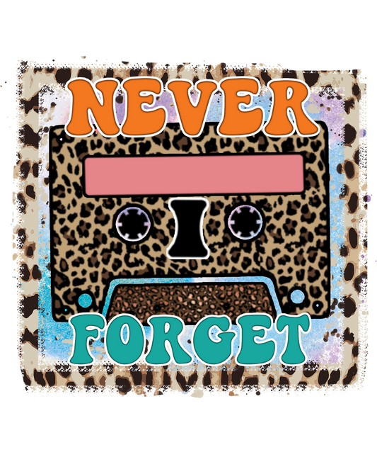 Never Forget Cassette Tape Leopard Design Product