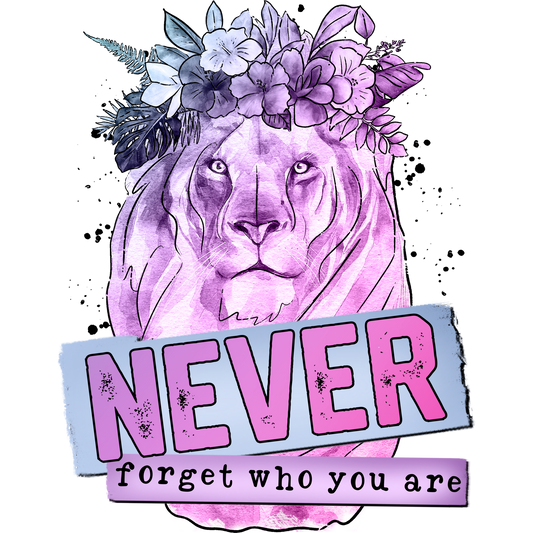 Inspirational Lion Art Never Forget Who You Are Print