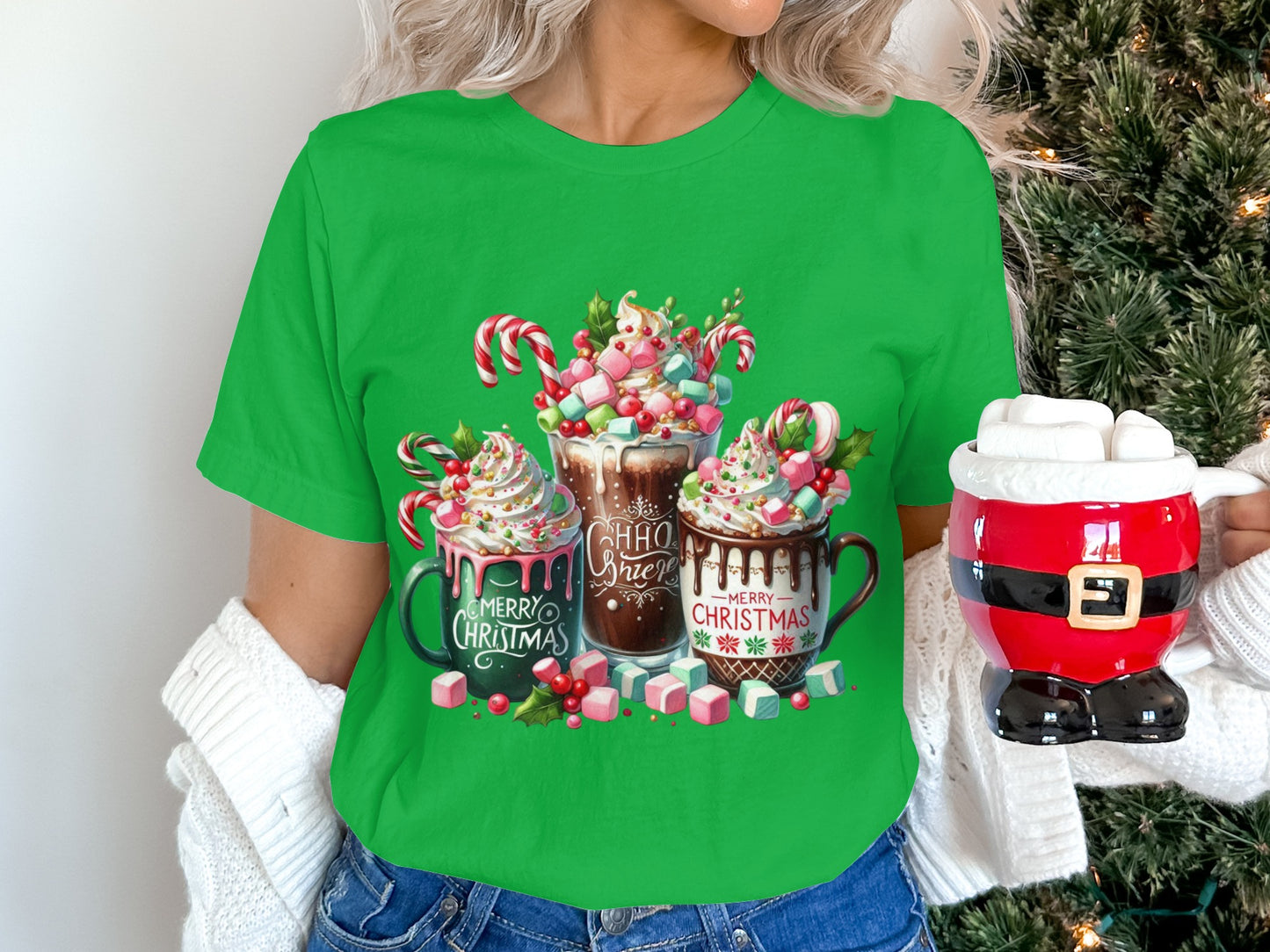 Christmas Hot Chocolate Mug T-Shirt for Festive Fun