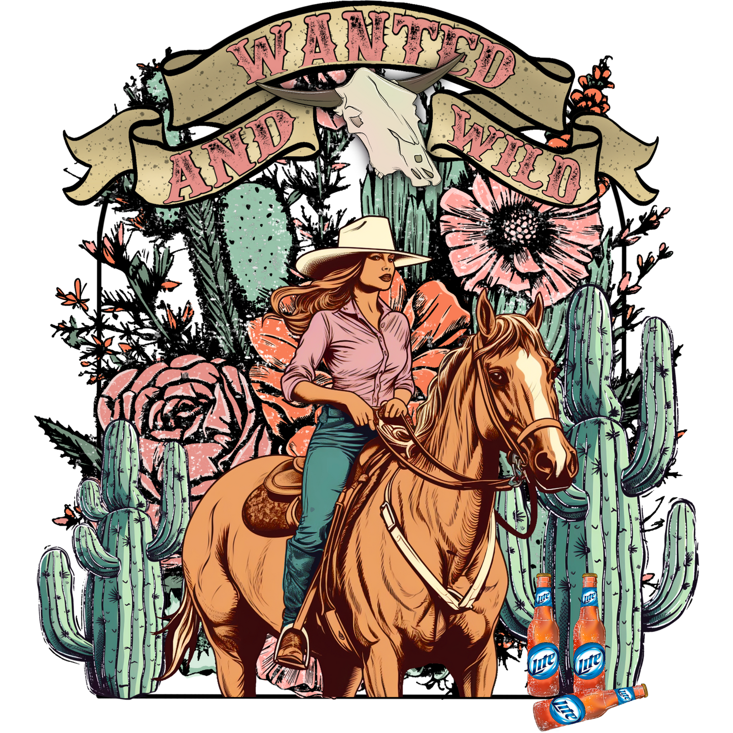 Wanted and Wild Cowgirl Rodeo T-Shirt