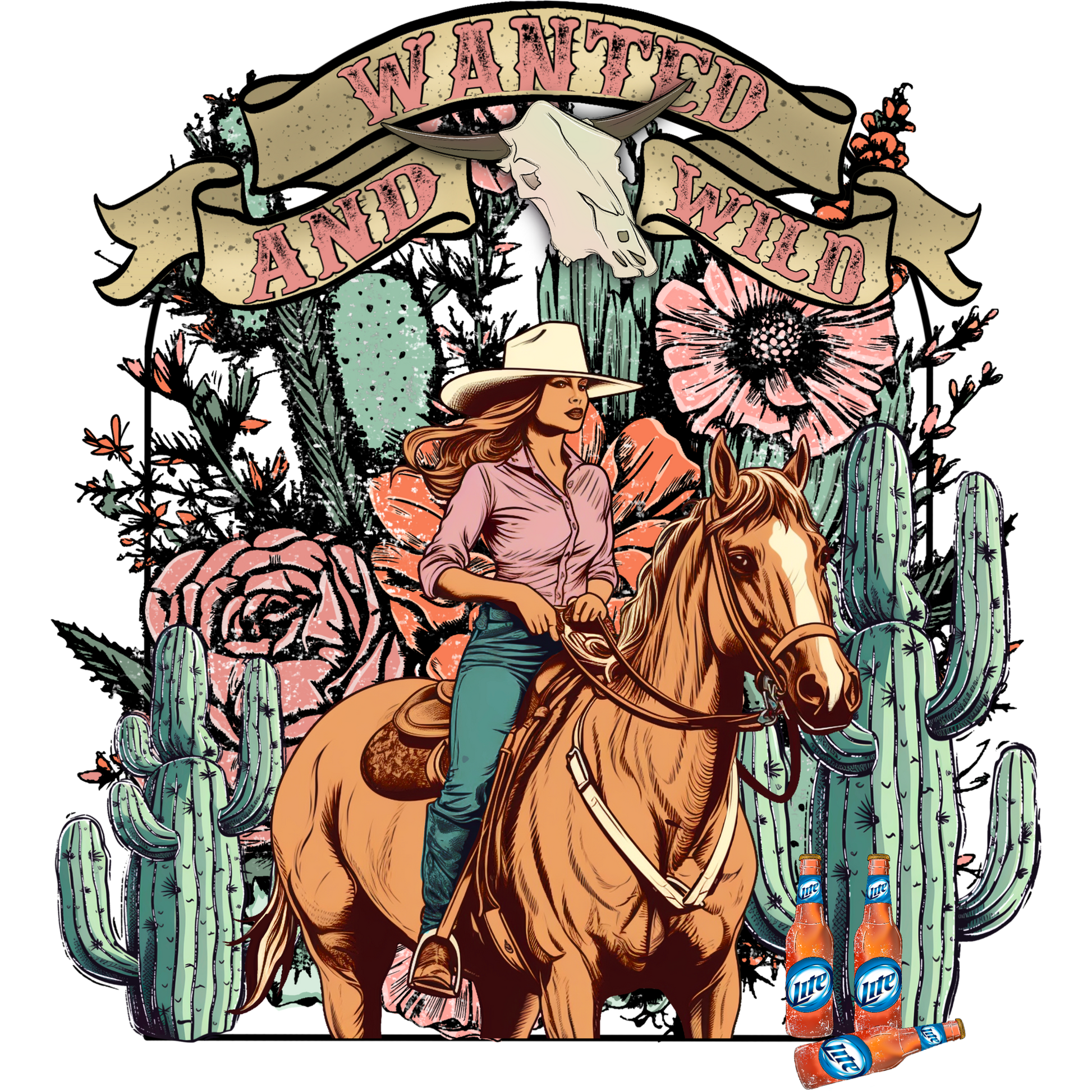 Wanted and Wild Cowgirl Rodeo T-Shirt