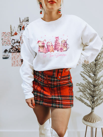 Cute Festive Christmas Cats Tis The Season Sweatshirt