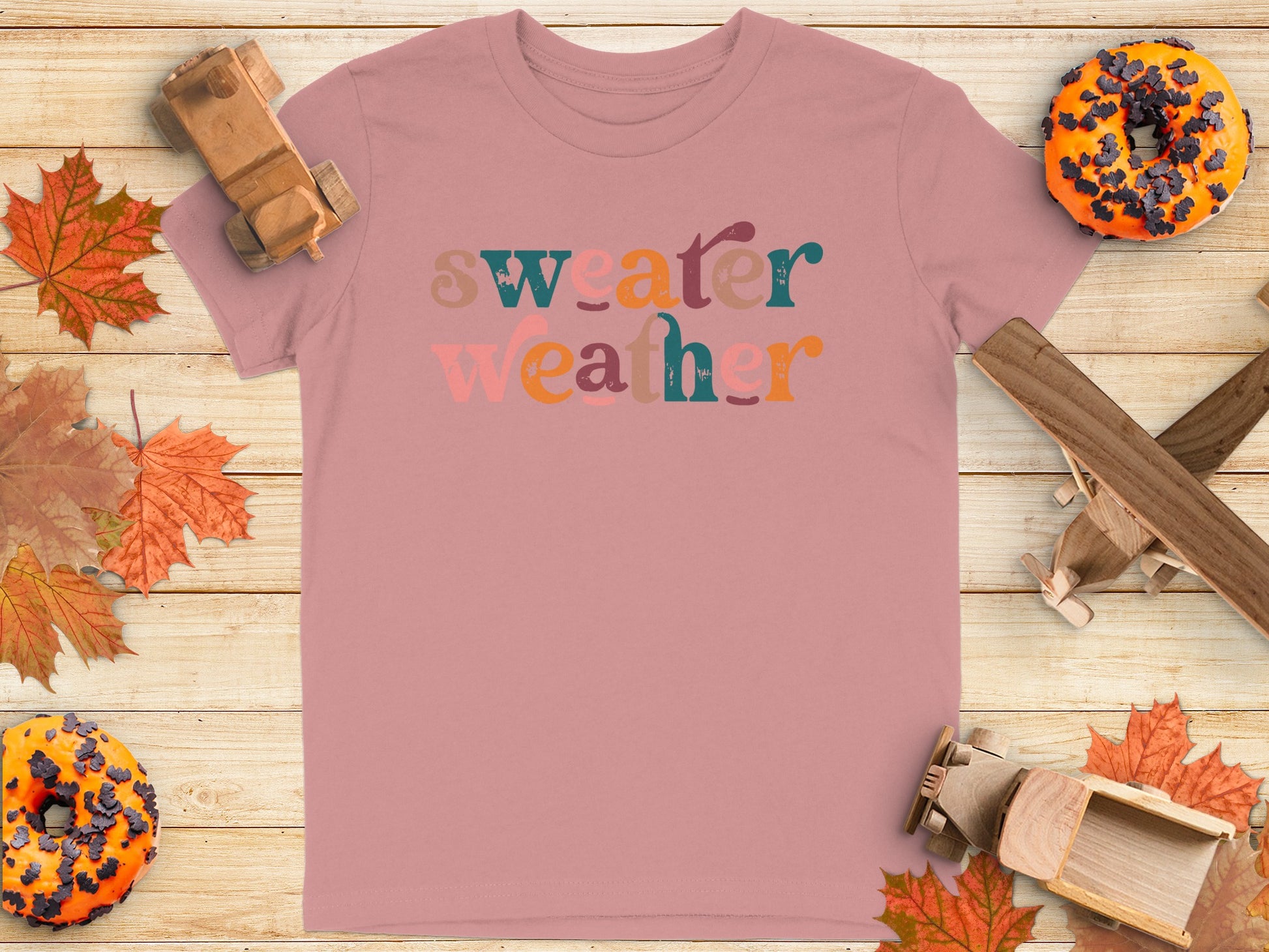 Sweater Weather Colorful Autumn T-Shirt