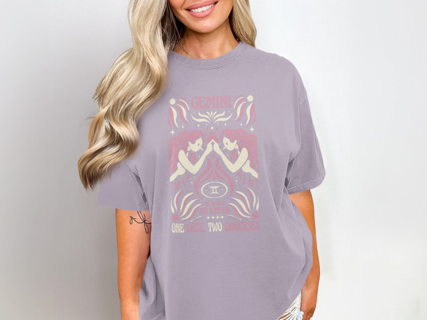 Gemini Zodiac Graphic Tee Astrology Design Shirt
