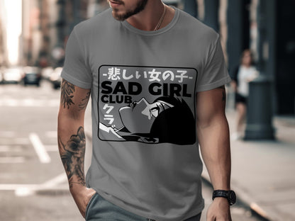 Sad Girl Club Anime Graphic Print T-shirt