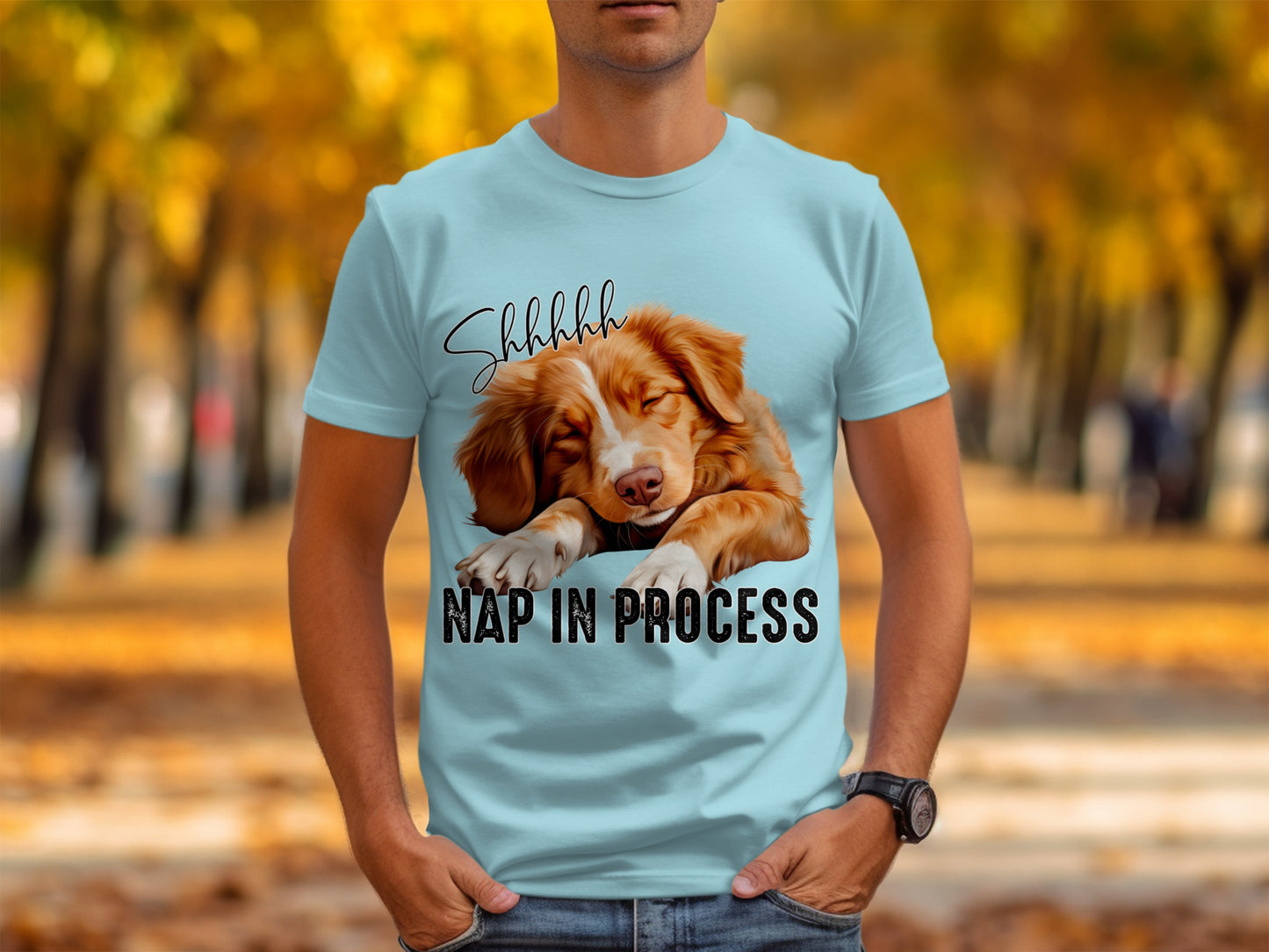 Shhhhh Nap In Process Cute Sleeping Dog T-shirt