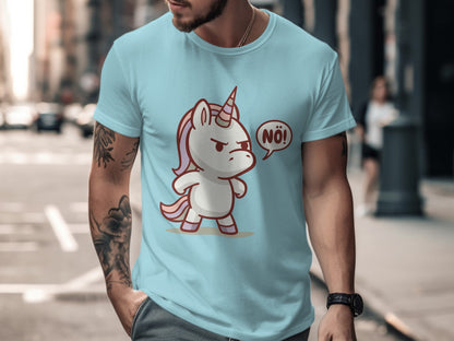 Angry Unicorn No Text Graphic Tee Shirt Product