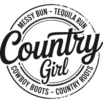 Messy Bun Tequila Run Country Girl Cowboy Boots Tee