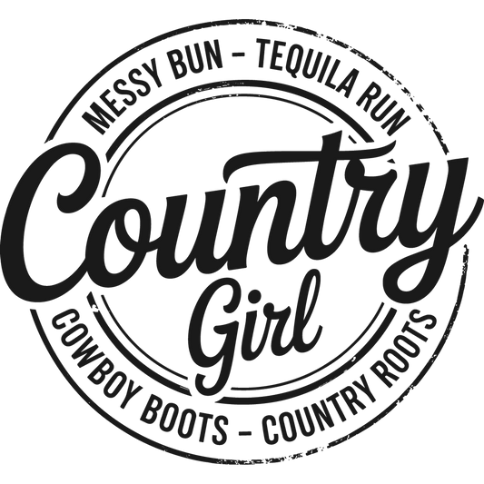 Messy Bun Tequila Run Country Girl Cowboy Boots Tee
