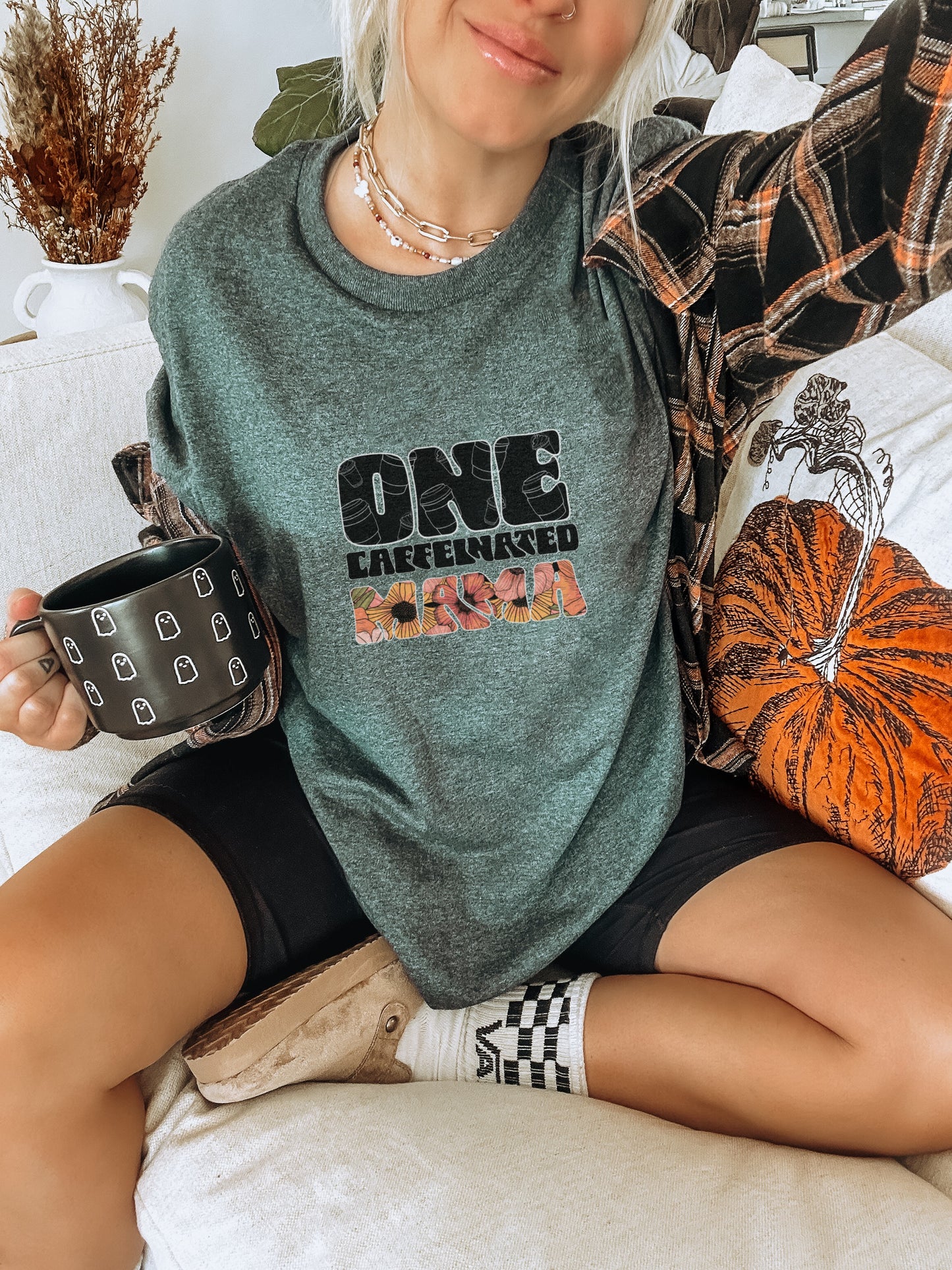One Caffeinated Mama Graphic T-Shirt