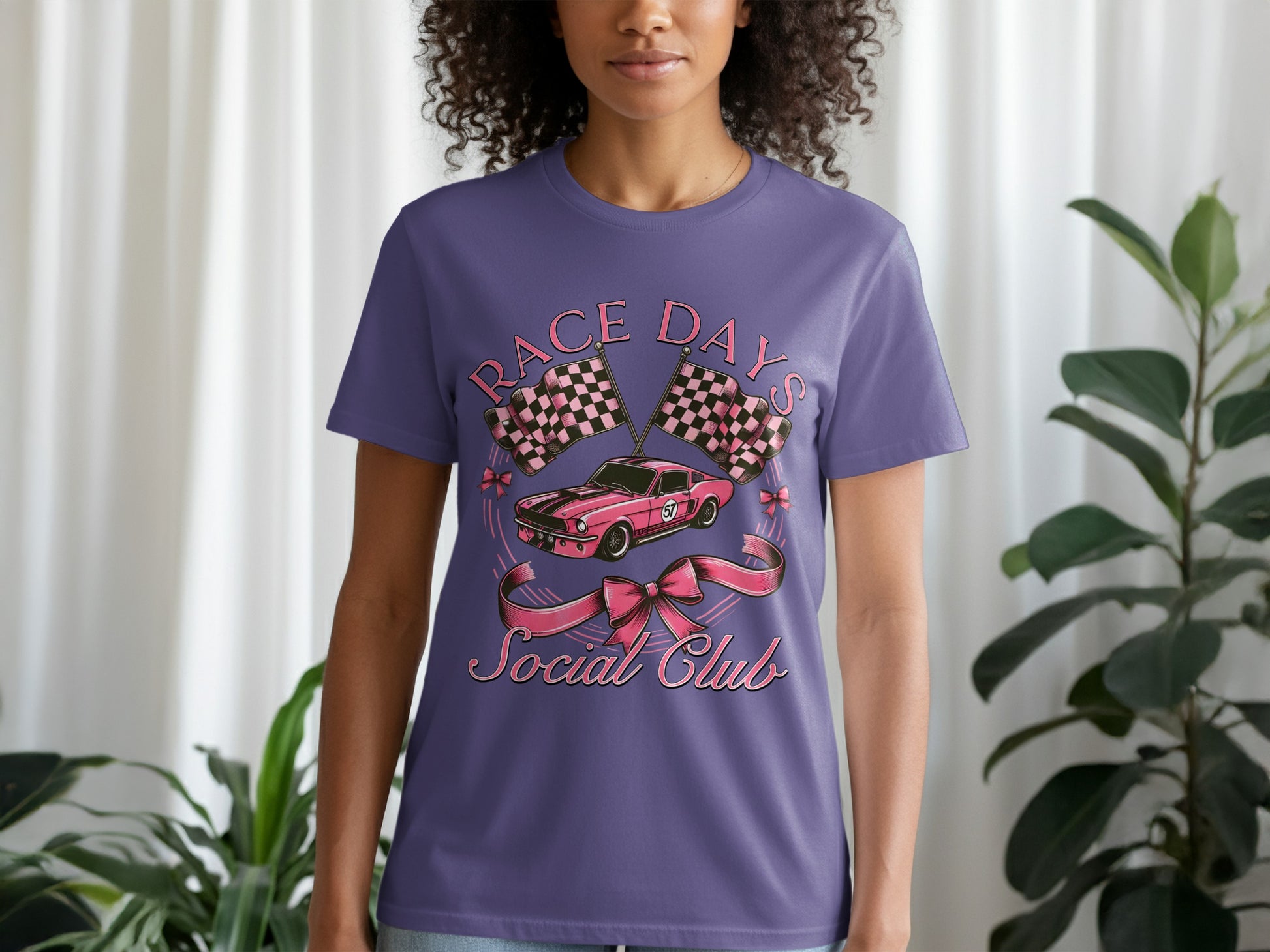 Race Days Social Club Graphic Tee for Car Enthusiasts