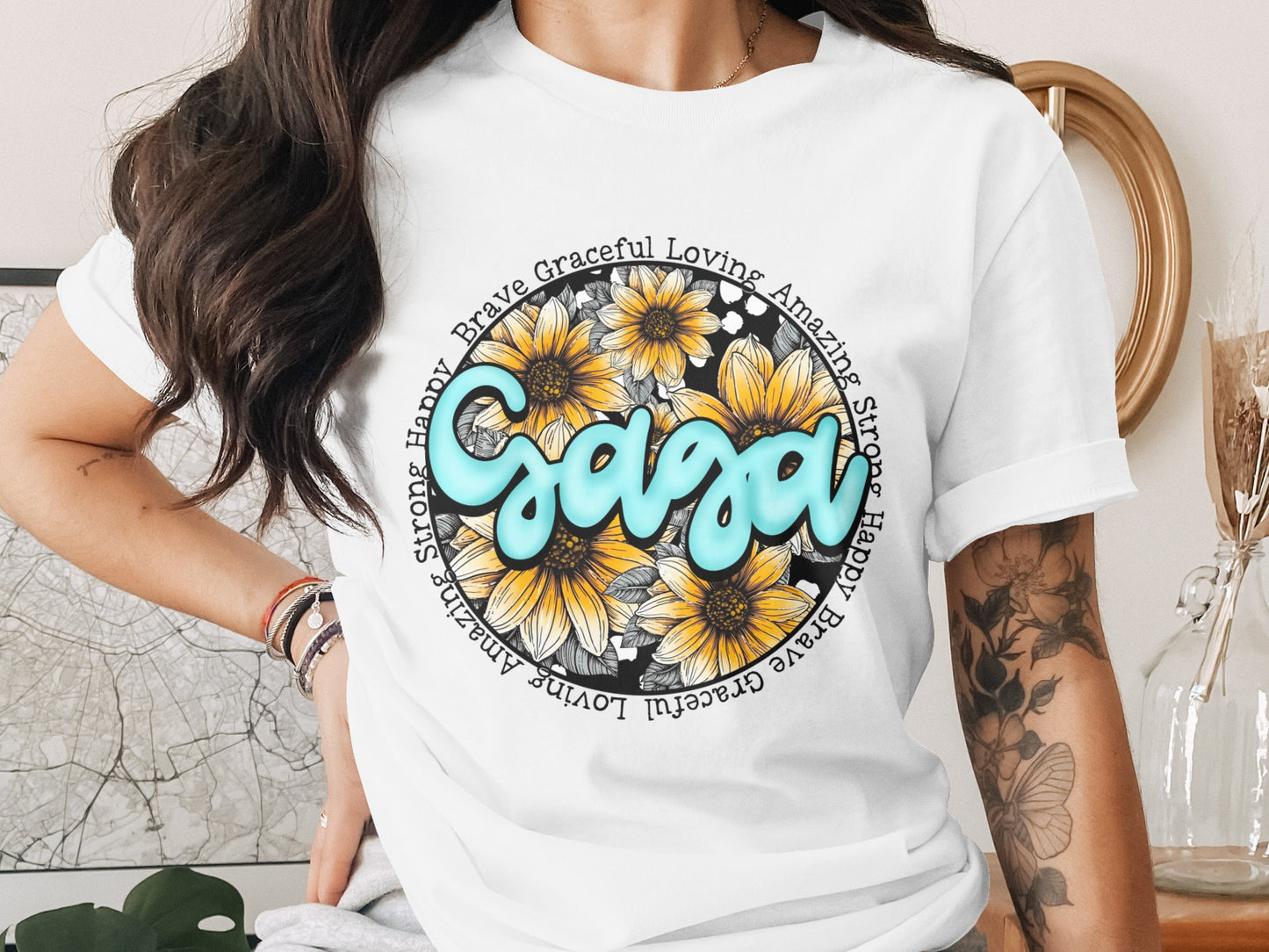 Brave Loving Strong Amazing Graceful Mama Tee