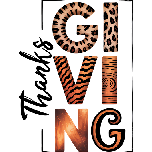 Thanksgiving Animal Print Pattern Design Product