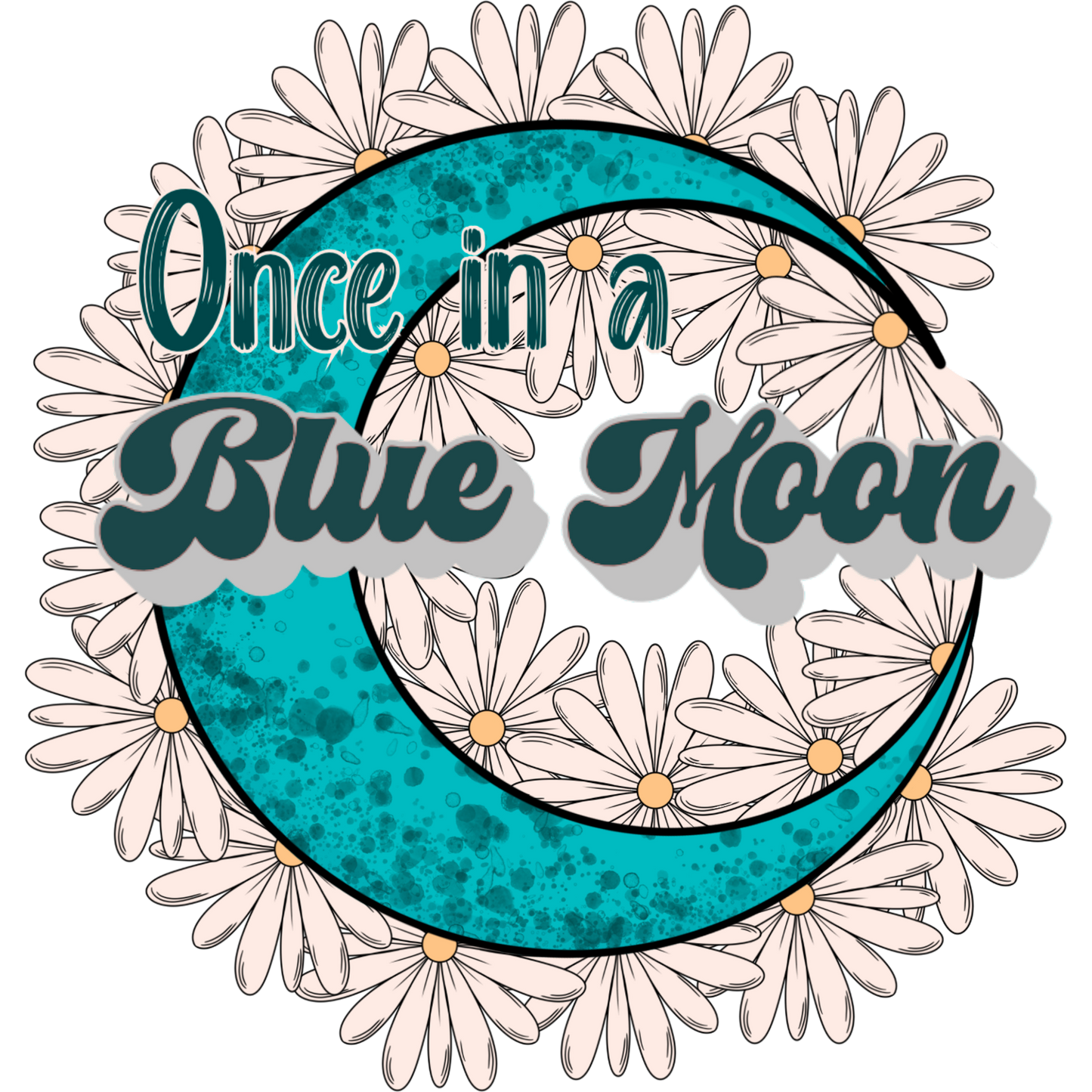 Once in a Blue Moon Floral Artwork Design