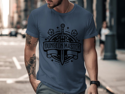 Dungeon Master Sword and Dice Design T-shirt