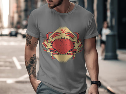 Cancer Zodiac Sign Crab Graphic Design T-shirt