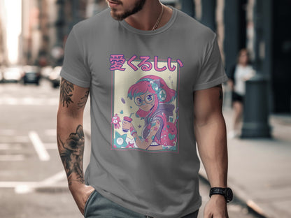 Vibrant Anime-Inspired Urban Streetwear T-shirt