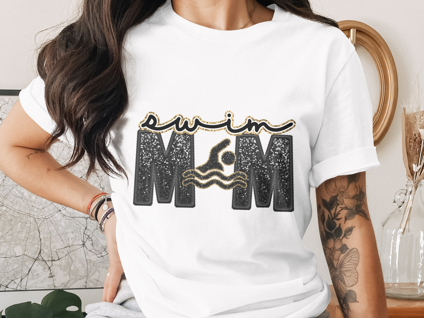 Swim Mom Graphic T-shirt for Swimming Enthusiasts