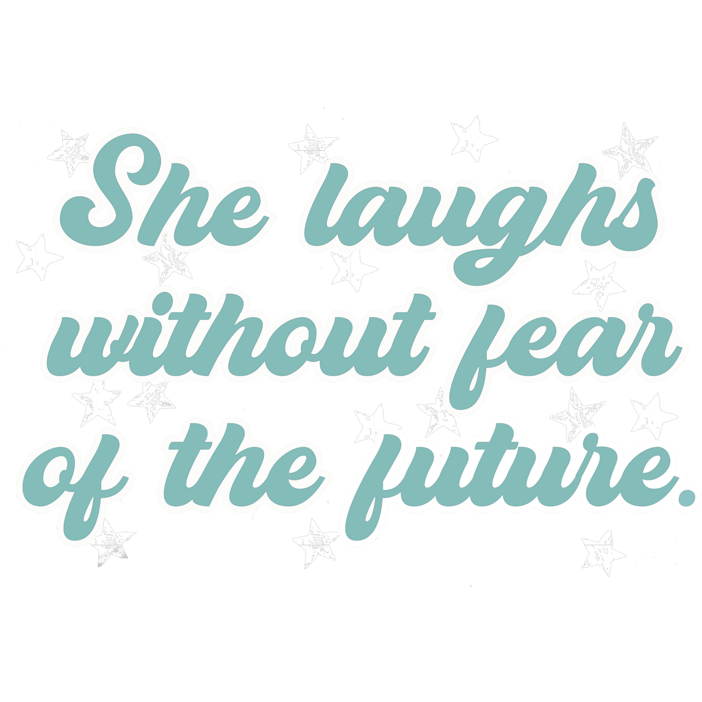 She laughs without fear of the future product