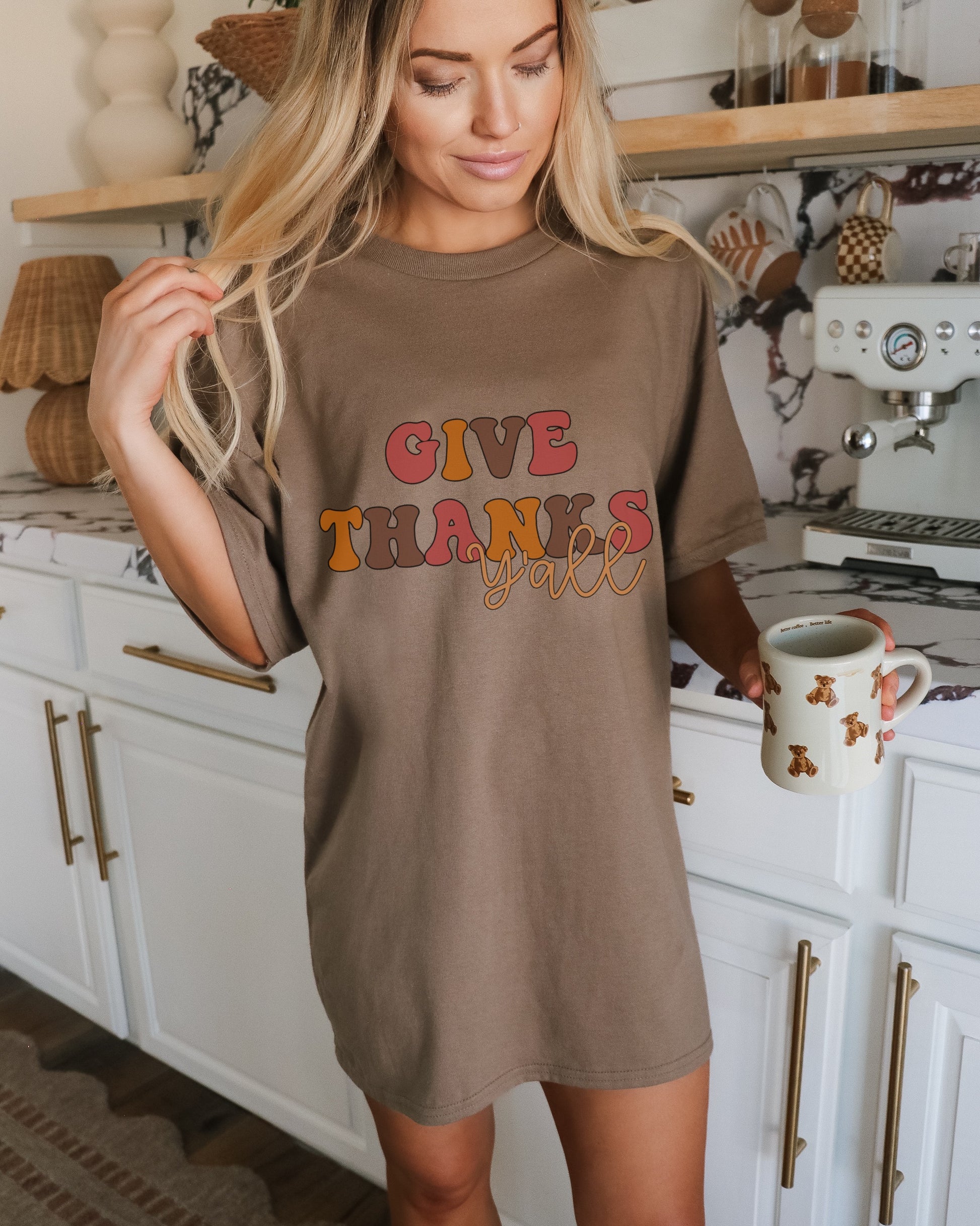 Give Thanks Y'all Graphic Tee for Thanksgiving