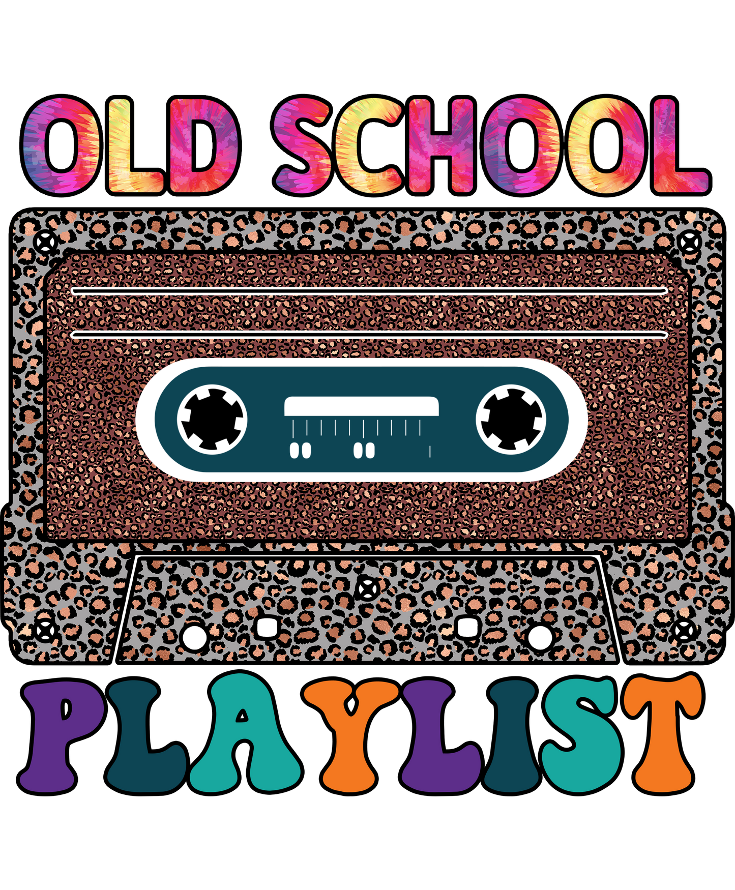 Vibrant Old School Playlist Cassette Art Print