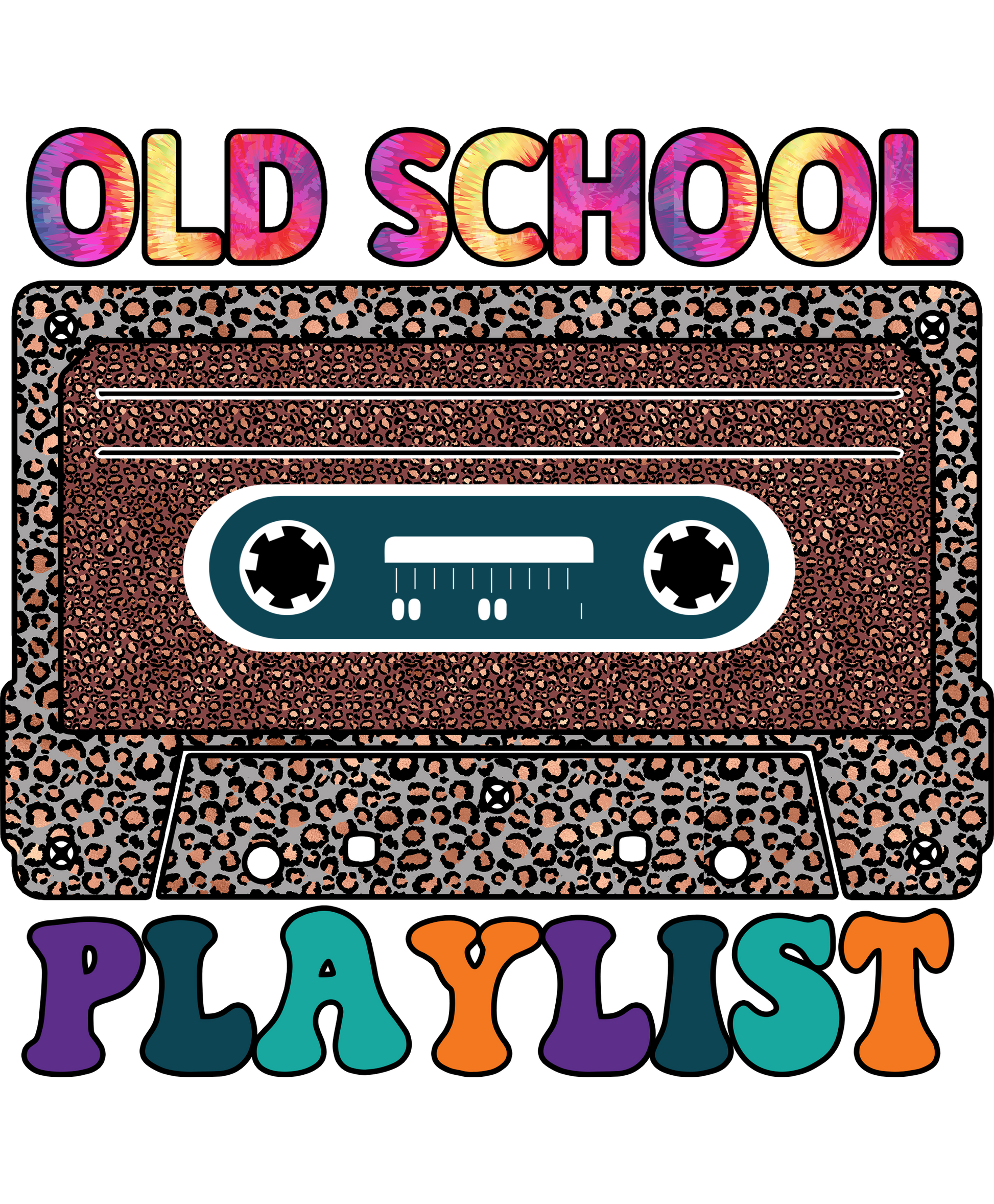 Vibrant Old School Playlist Cassette Art Print
