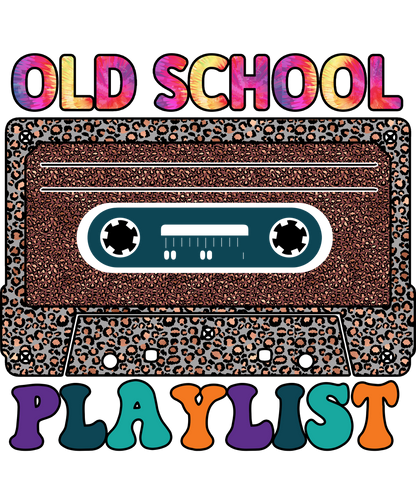 Vibrant Old School Playlist Cassette Art Print