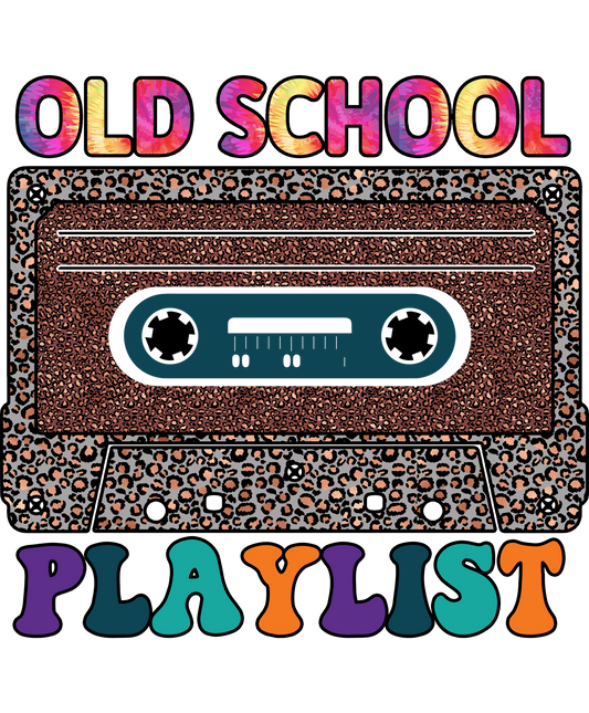 Vibrant Old School Playlist Cassette Art Print