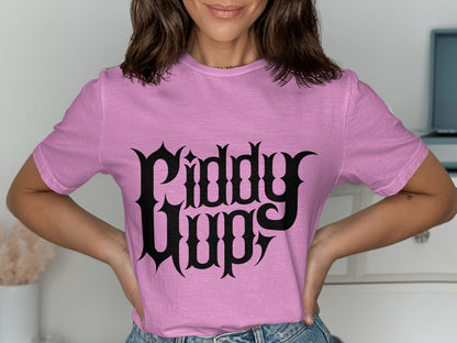 Pink Giddy Up Graphic Tee Perfect for Casual Outfits