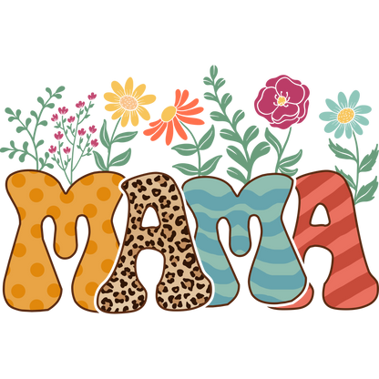 Colorful Mama Lettering with Flowers Decoration product