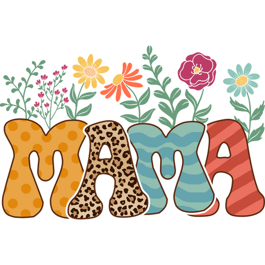 Colorful Mama Lettering with Flowers Decoration product