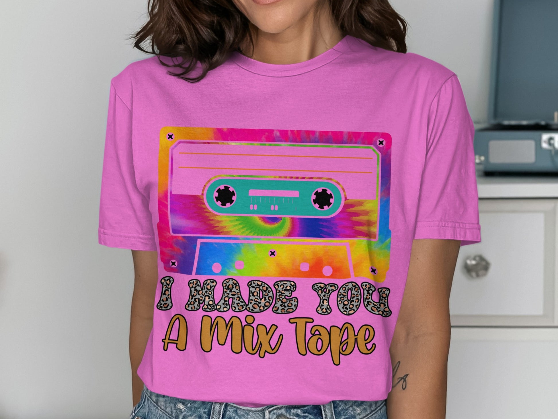 I Made You A Mix Tape Graphic T-shirt Retro Style