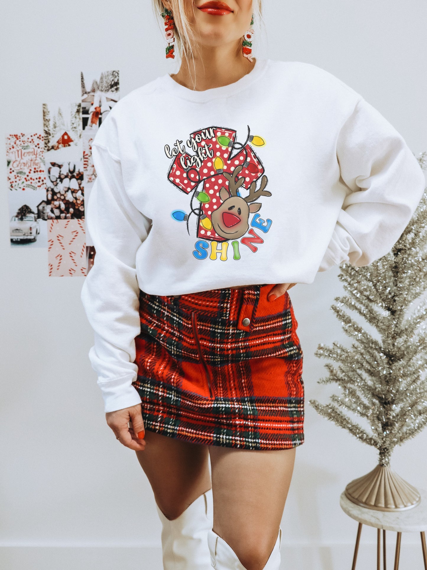 Let Your Light Shine Christmas Sweatshirt