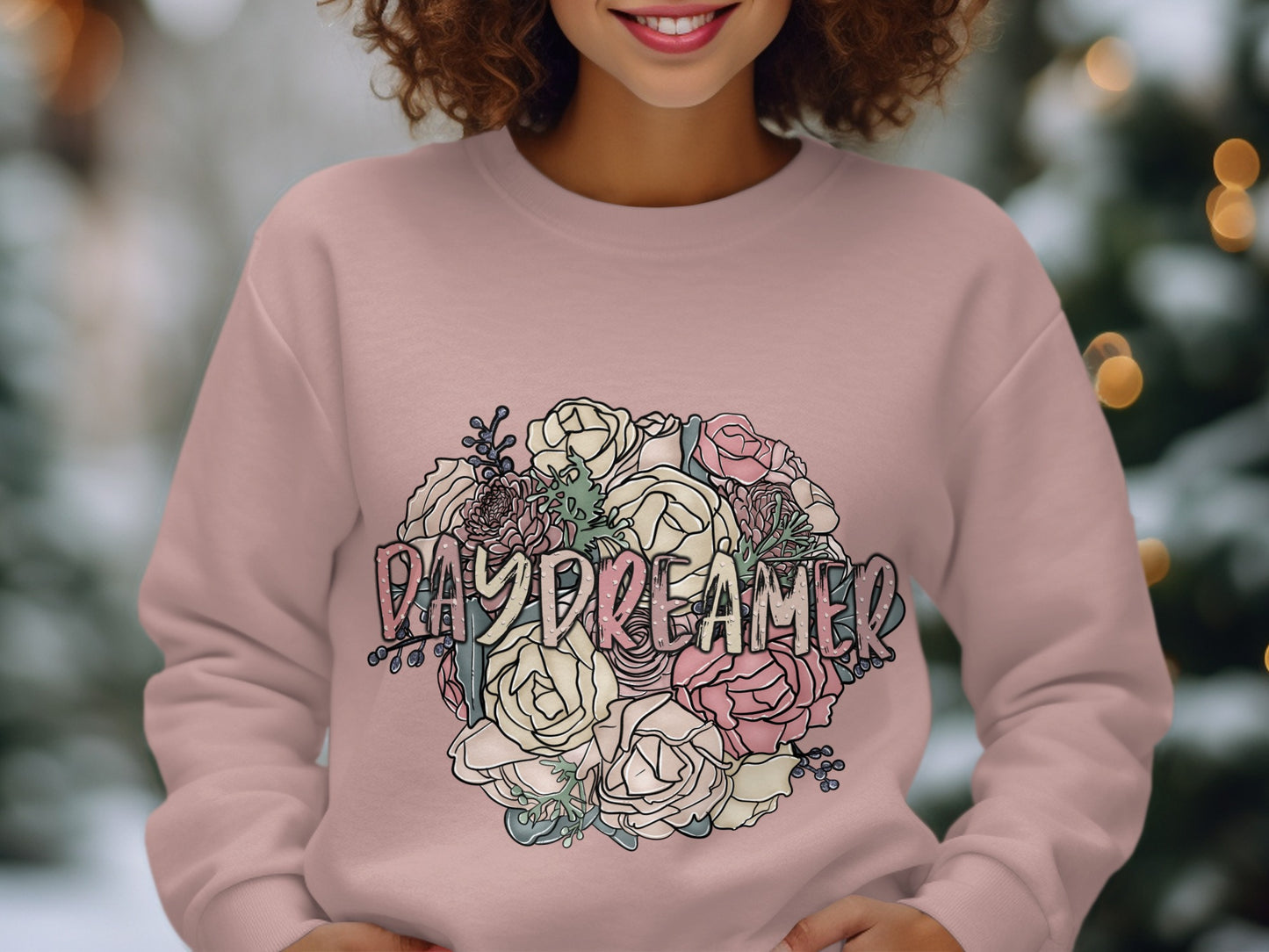 Daydreamer Floral Graphic Cozy Unisex Sweatshirt
