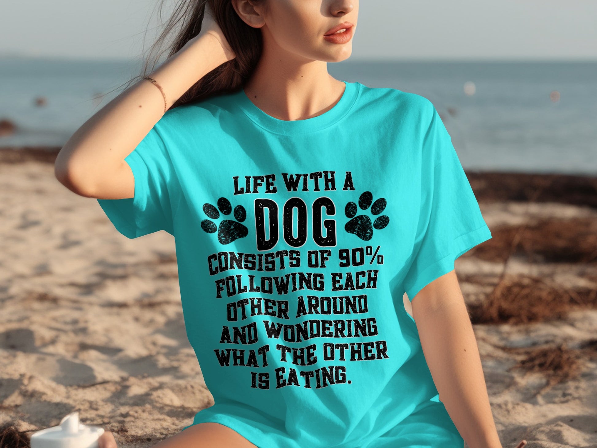 Life With A Dog Following Each Other Shirt