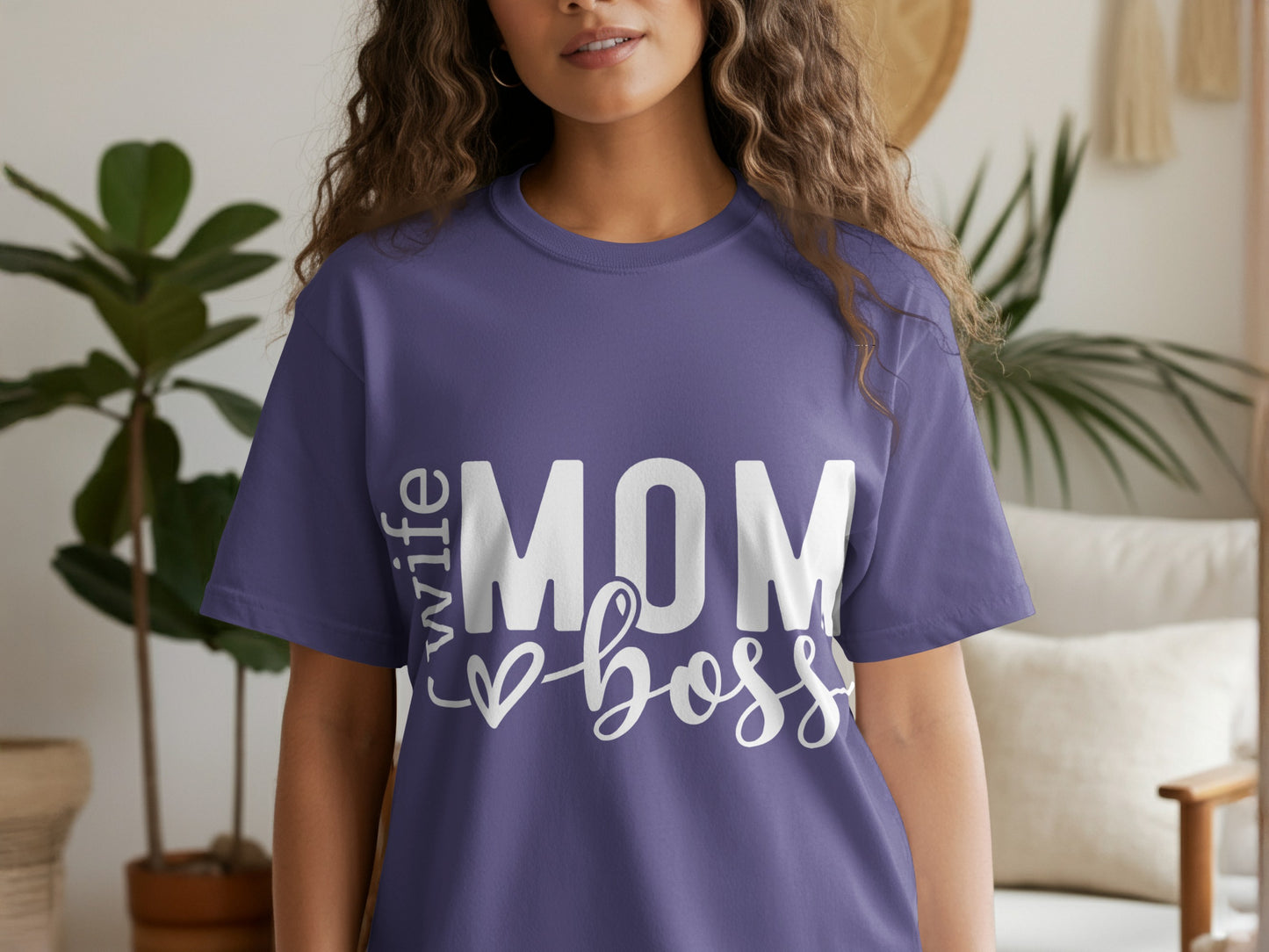 Wife Mom Boss Statement T-Shirt Casual Wear