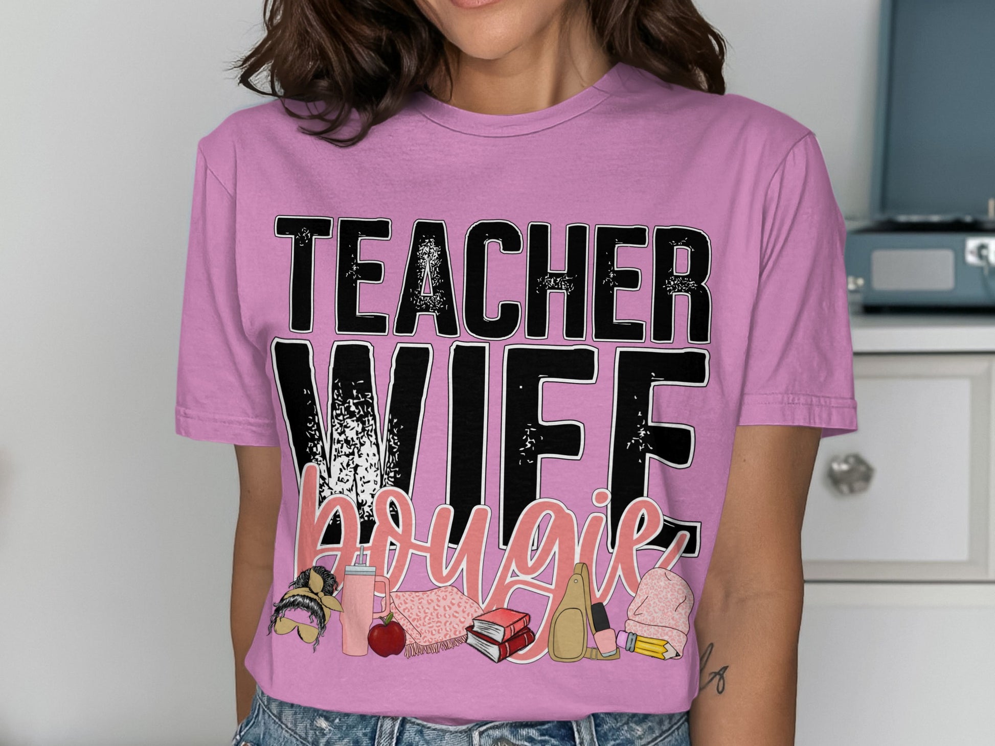 Teacher Wife Bougie Graphic Tee Education Apparel